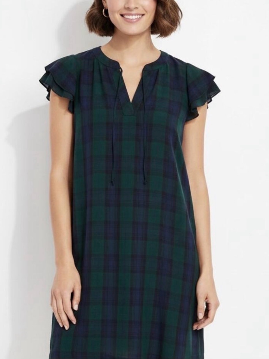 Nwt - Vineyard Vines Blackwatch Plaid Tunic Dress - Size M